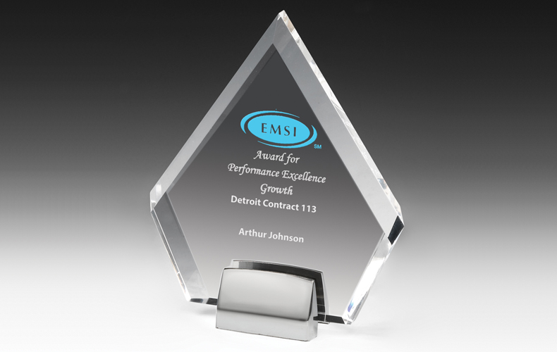 7560S (Screen Print), 7560L (Laser), 7560P (4Color Process) - Diamond Award w/Chrome Base